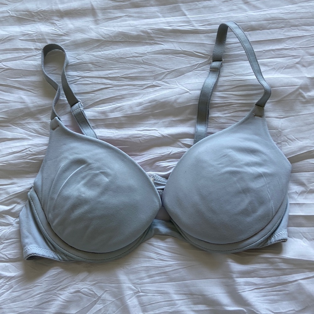 PINK Victoria Secret 34A push up bra light gray!